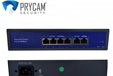 4 PORT POE SWITCH – PRYCAM PR 4+2 10/100 POE SWITCH-image